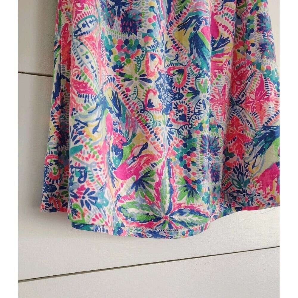 Lilly Pulitzer Off Shoulder Ruffle Top Womens Size XXS Tropical Print Colorful - Picture 4 of 10